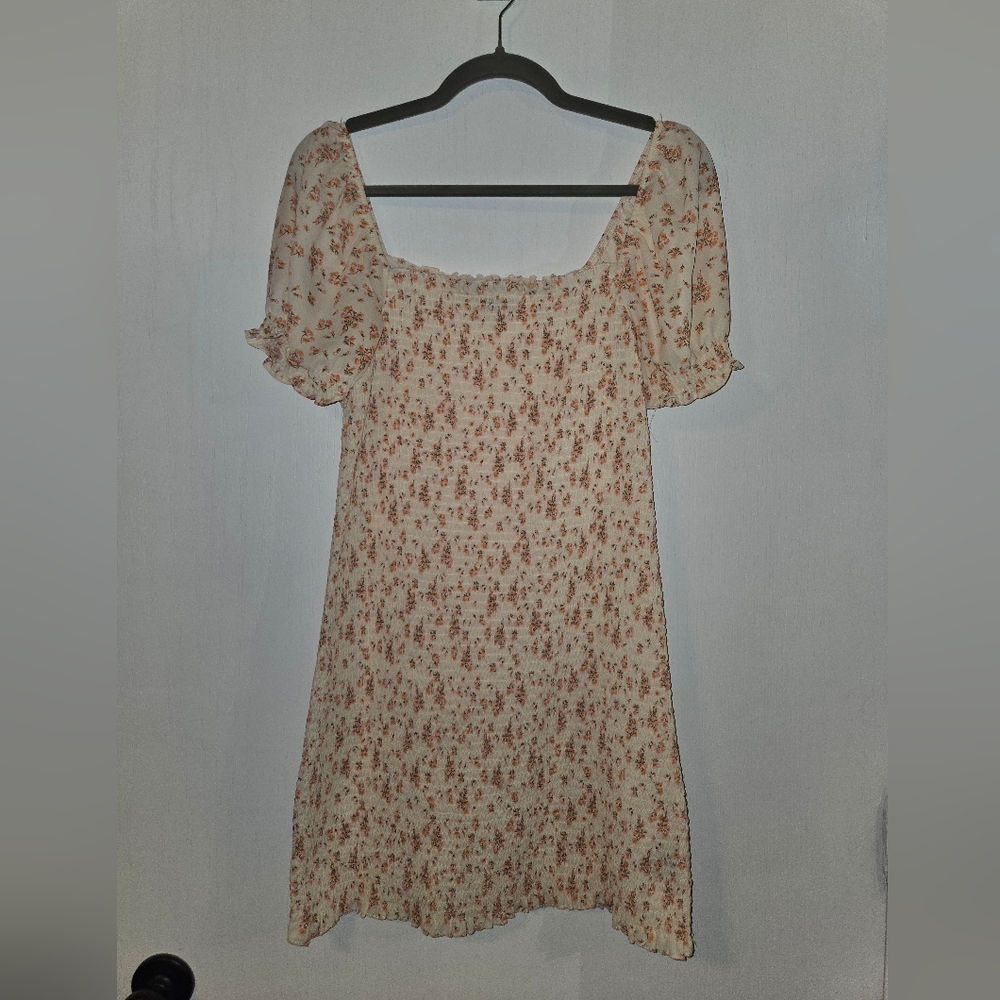 Trixxi Floral Smocked Puff Sleeve Mini